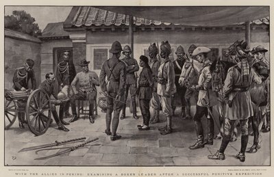 Med de allierede i Peking, undersøgelse af en bokserleder efter en vellykket straffeekspedition af Frank Dadd