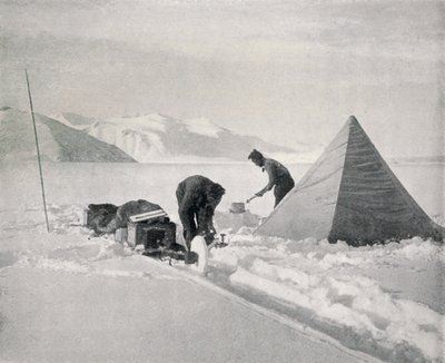 Tung slædekørsel i ny sne af skuffelse, december 1911, 1913 af Frank Debenham