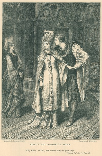 Illustration til Shakespeares kong Henry V af Frank Dicksee