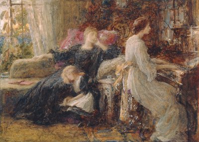 Erindringer, ca. 1886 (akvarel på papir) af Frank Dicksee