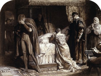 Scener fra Romeo og Julie: Julies kammer af Frank Dicksee