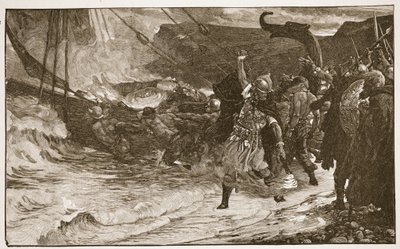 The Funeral of a Viking, illustration fra 