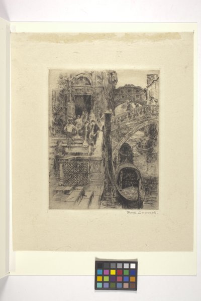 Sukkenes bro, Venedig (plade 1) (blæk) af Frank Duveneck