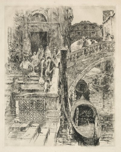 Sukkenes bro, Venedig, 1883. af Frank Duveneck