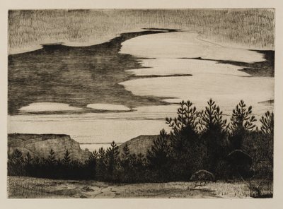 Udsigt til bugten [Lamorna] af Frank Gascoigne Heath
