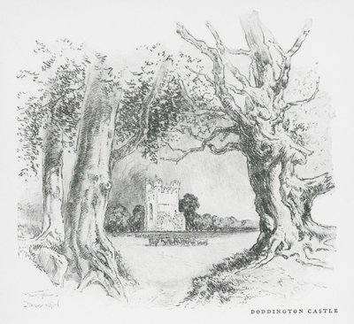 Doddington Castle (litografi) af Frank Greenwood