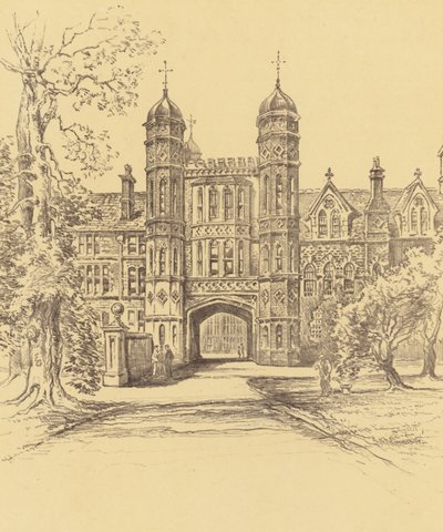 Rossall Skole (litografi) af Frank Greenwood