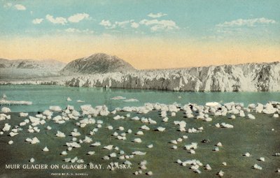 Muir Glacier, Glacier Bay, Alaska, USA (farvefoto) af Frank H. Nowell