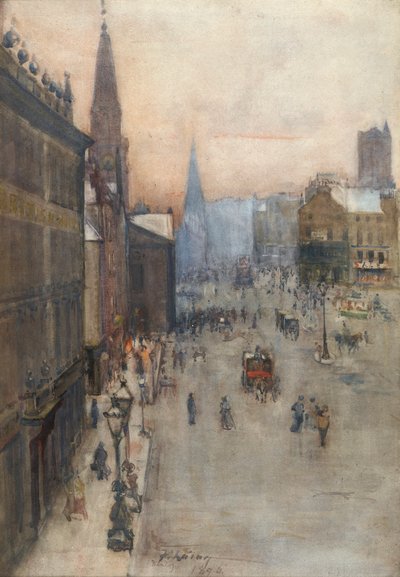 Gadebillede, 1894 (wc på papir) af Frank Laing