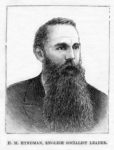 H.M. Hyndman, stifter af det første britiske socialistiske politiske parti, illustration fra "Frank Leslie