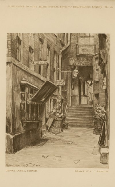 George Court on the Strand (gravering) af Frank Lewis Emanuel