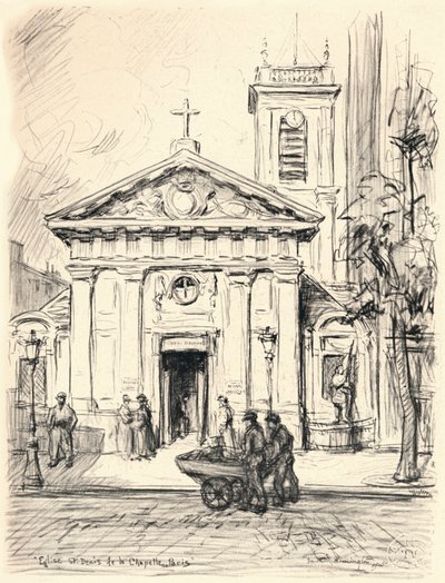 St Denis de la Chapelle kirke, 1915 af Frank Milton Armington