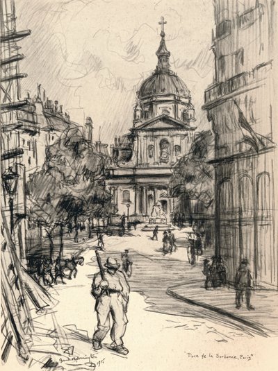 Place de la Sorbonne, 1915 af Frank Milton Armington
