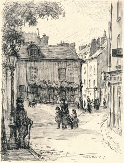 Place du Tertre, Montmartre, 1915 af Frank Milton Armington