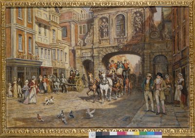 Royal Mail passerer Temple Bar af Frank Moss Bennett