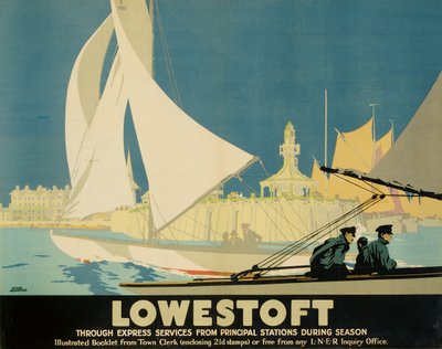 Lowestoft (farve litho) af Frank Newbould