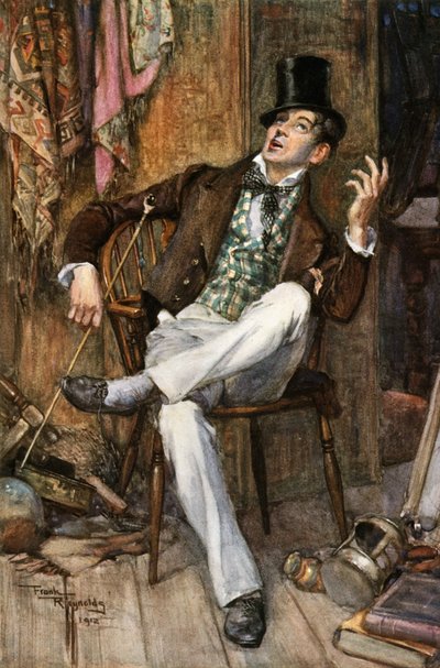 Dick Swiveller (farvelitografi) af Frank Reynolds