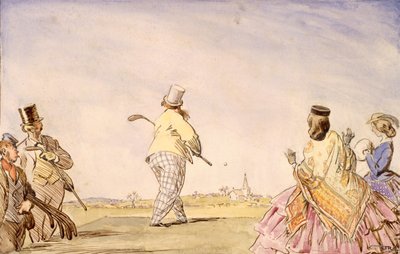 Golf - Progress No. 1 (akvarel på papir) af Frank Reynolds