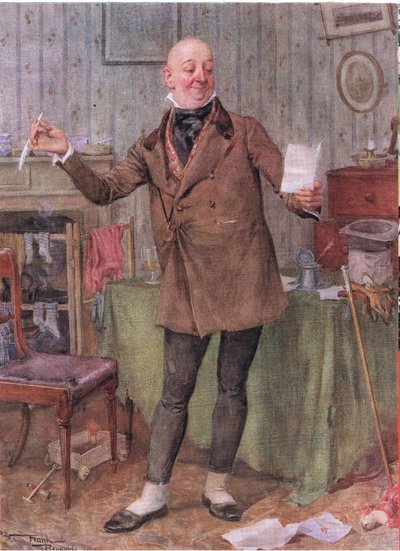 Mr Micawber (David Copperfield) (farvelitografi) af Frank Reynolds