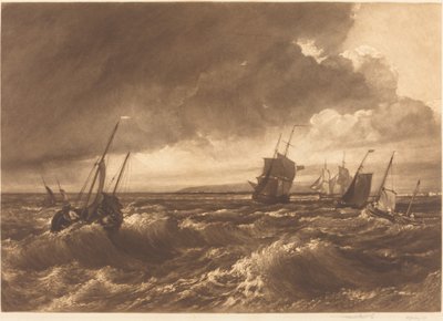 Munden af Themsen Isle of Sheppey i afstand, 1891. af Frank Short