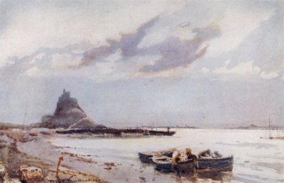 Holy Island (farve litho) af Frank Southgate