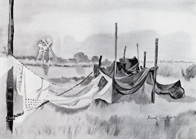 Norfolk Broads: An Eel Set (litho) af Frank Southgate
