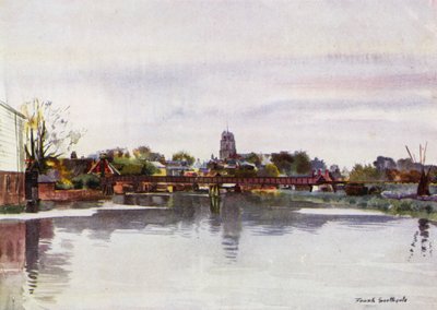 Norfolk Broads: Beccles (farve litho) af Frank Southgate