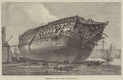 Opløsning af HMS Queen på Rotherhithe af Frank Watkins