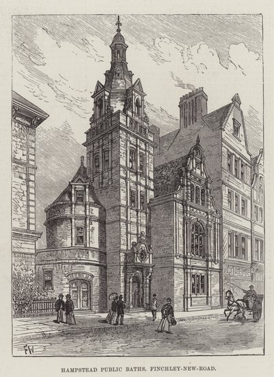 Hampstead Public Baths, Finchley-New-Road af Frank Watkins