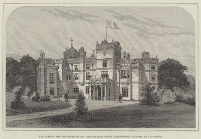 Dronningens besøg i North Wales, Pale Mansion House, Llandderfel, besat af dronningen af Frank Watkins