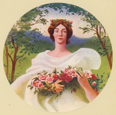 De fire årstider: Sommer (farvelitografi) af Frank Weston Benson