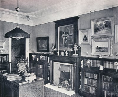 Kaptajn Harveys bibliotek, Hampstead, c1903 af Frank William Brookman