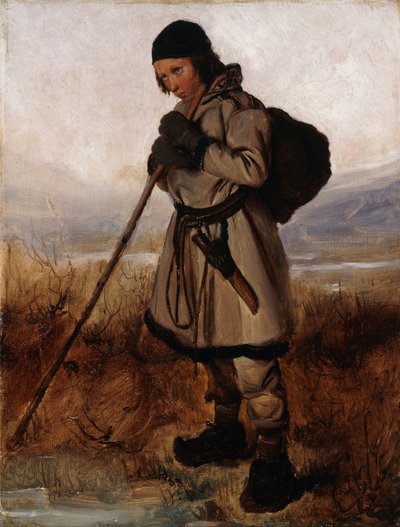 Fransk:  Un Lapon A Laplander af François Auguste Biard