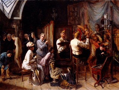 Kunstnerens studie, af François Auguste Biard
