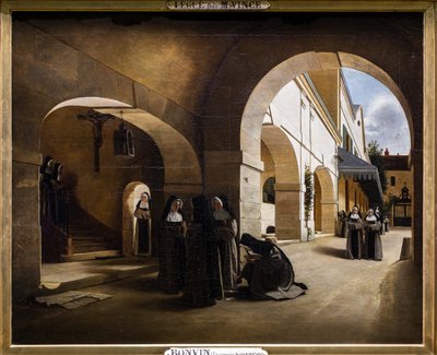 Ave Maria: det indre af Aramont-klosteret af François Bonvin