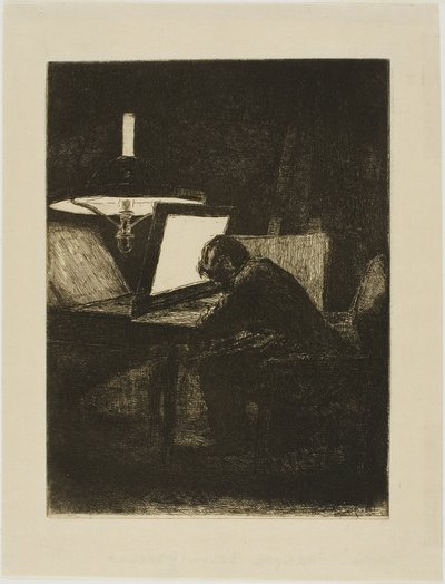 Francois Bonvin Radering af François Bonvin