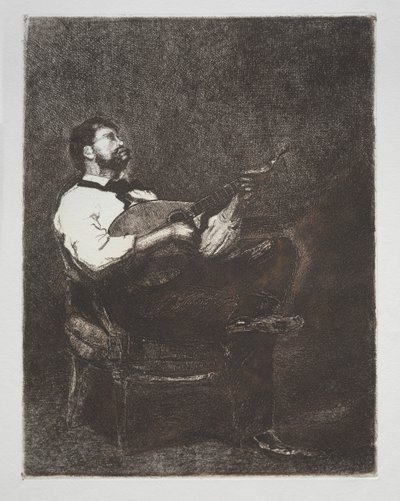 Guitarspiller, 1861. af François Bonvin