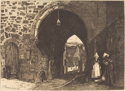 Porte de St Malo i Dinan af François Bonvin