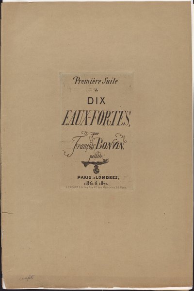 Første Suite af ti raderinger af François Bonvin