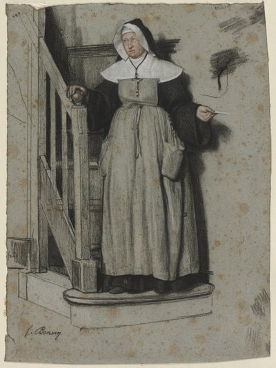 Adgangsbrevet, Interiør i et Kloster af François Bonvin