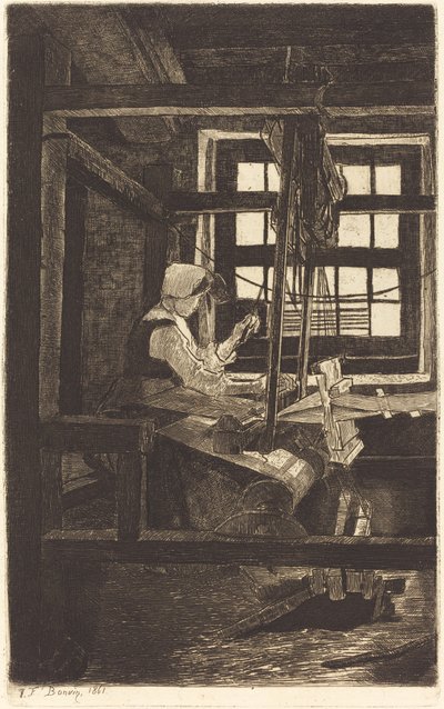 Væveren (La Tisserande) af François Bonvin