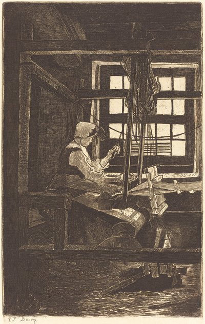 Væver (La Tisserande) af François Bonvin