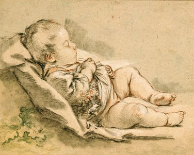 En sovende baby af François Boucher