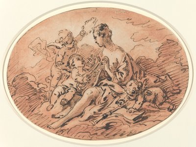 Allegori af musik af François Boucher