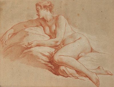 Boucher - Liggende nøgen kvinde mod venstre af François Boucher