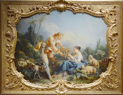 Boucher - Den medgørlige hyrde, Paris, Archives nationales, Hôtel de Soubise af François Boucher