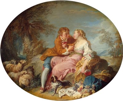 Boucher - Pastoralscene, begyndelsen af 1730