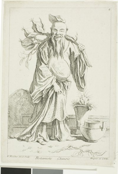 Kinesisk botaniker, fra Samling af forskellige kinesiske figurer fra François Bouchers kabinet af François Boucher