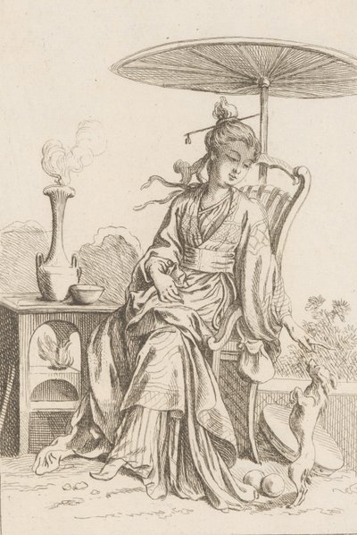 Kinesisk dame, 1738-45. af François Boucher
