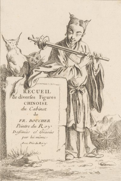 Samling af forskellige kinesiske figurer, 1738-45. af François Boucher